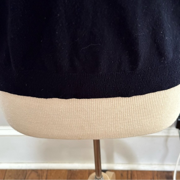 Anthropologie Knitted and Knotted polka dot mesh sweater Navey - Picture 11 of 16